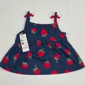 3/$15  Carter’s– Girls' Blue 18 Mnth Strawberry Print Sleeveless Dress
